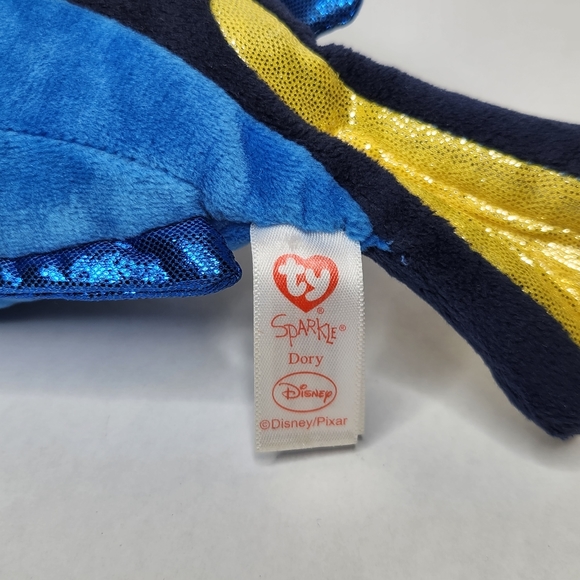 Finding Nemo Ty Beanie Baby Sparkle Dory Plush Disney - Picture 2 of 3